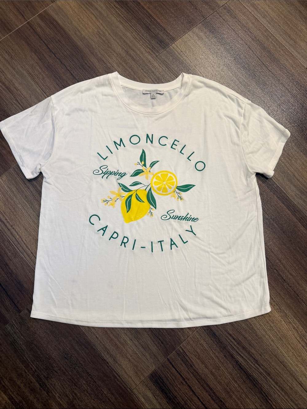 NWOT White Limoncello Graphic Tee - Capri-Italy